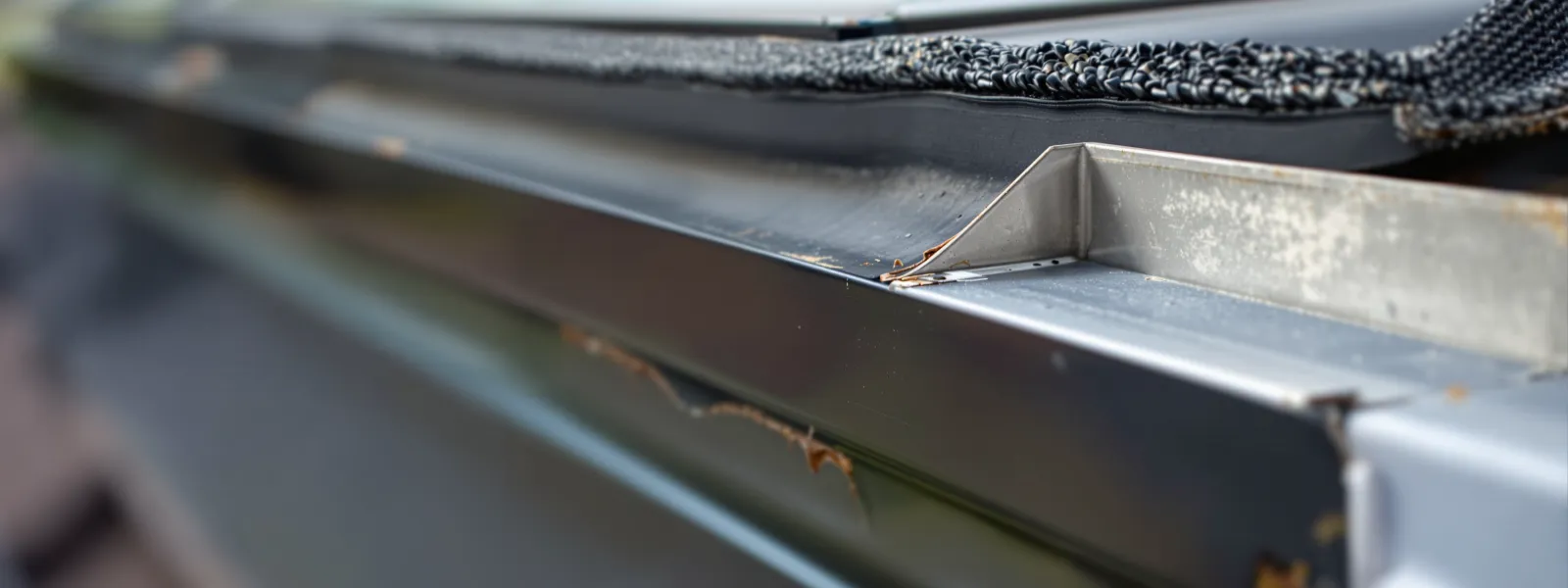 Gootstuk en rubber afdichting van een dakraam