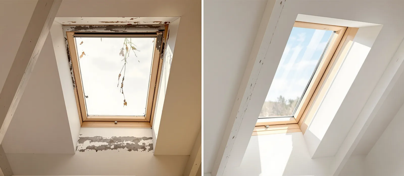 Oude Velux dakraam vervangen door modern exemplaar